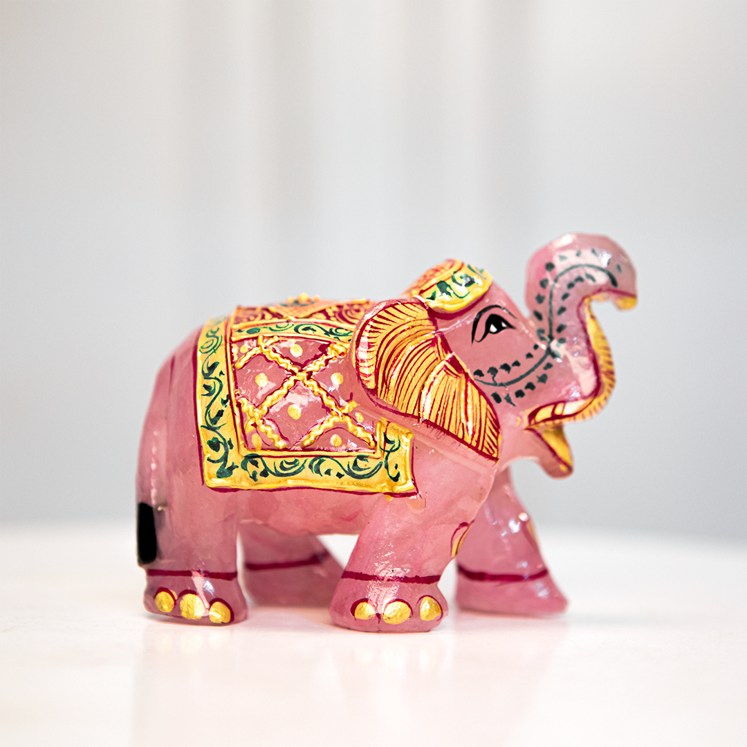 Rose Quartz Elephant