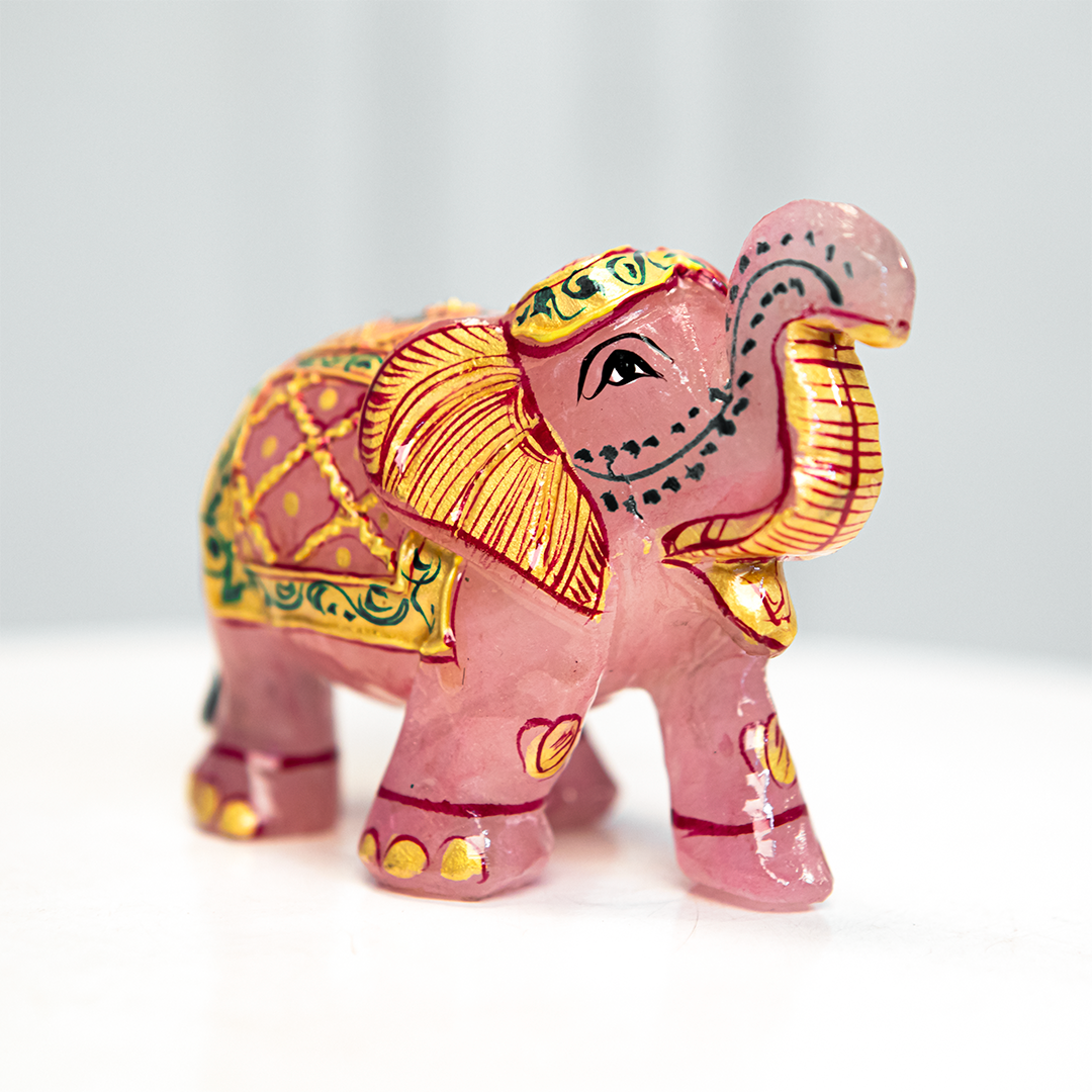 Rose Quartz Elephant