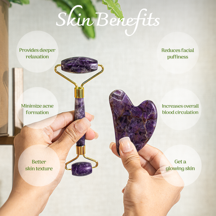 Amethyst Gua Sha Facial Set