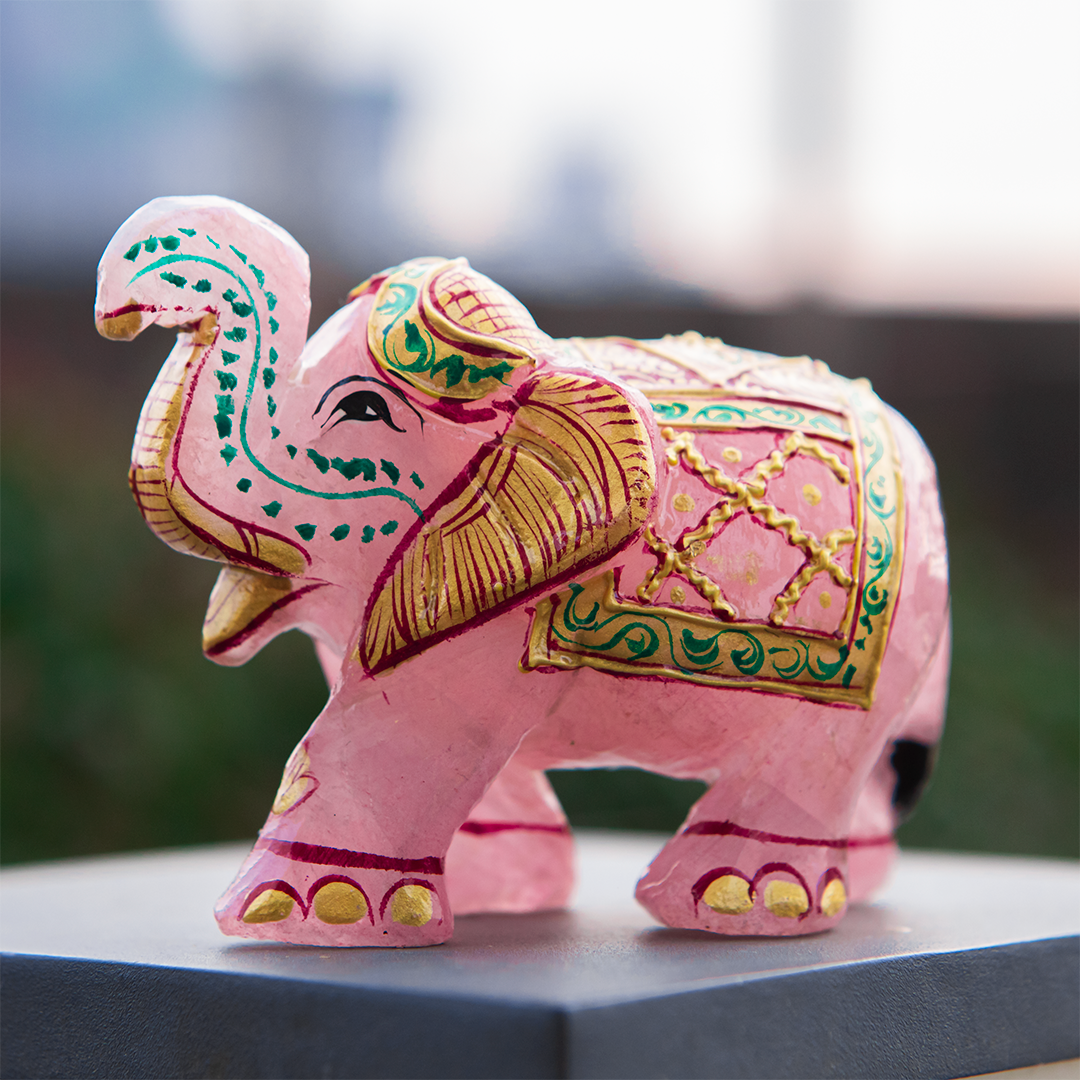 Rose Quartz Elephant