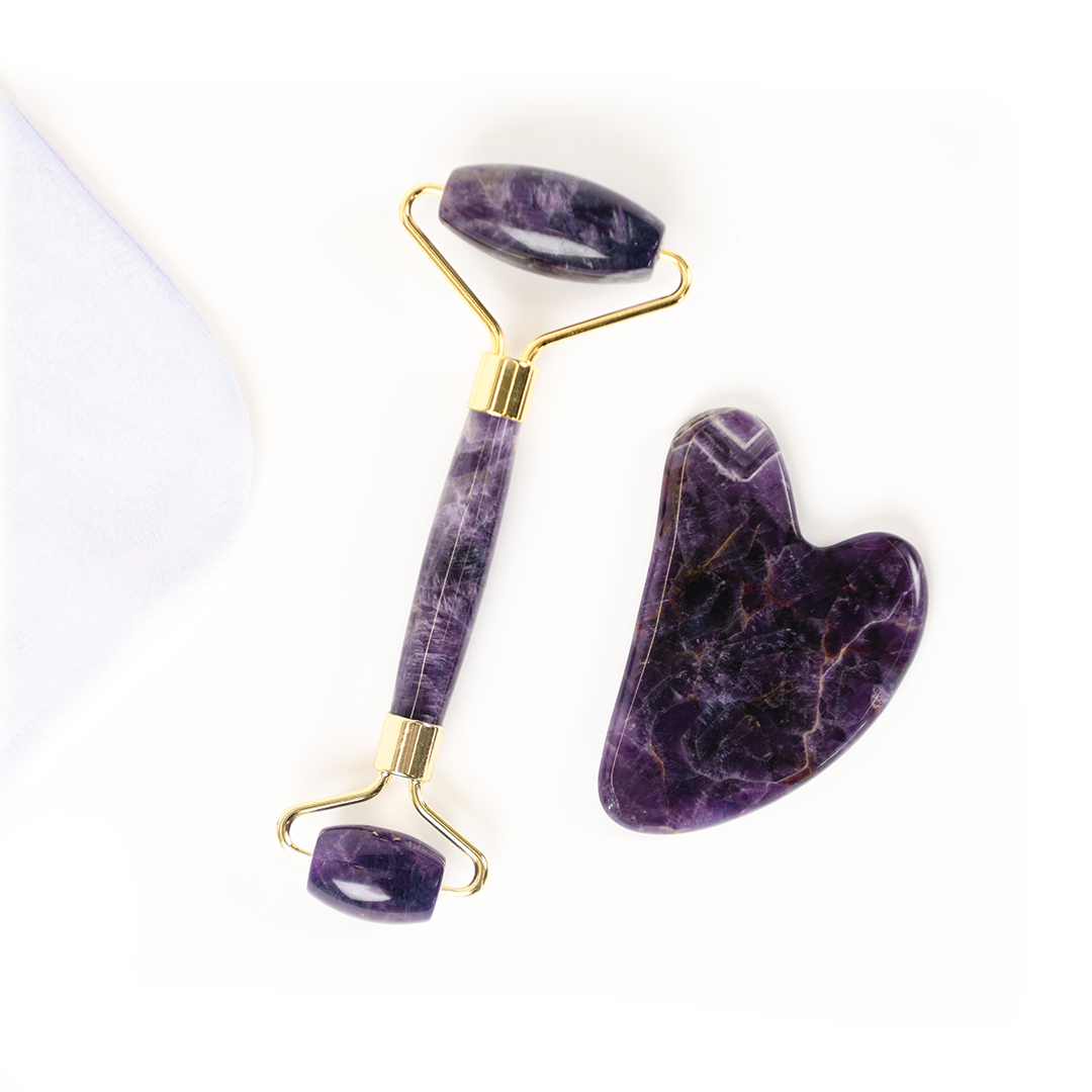 Amethyst Gua Sha Facial Set