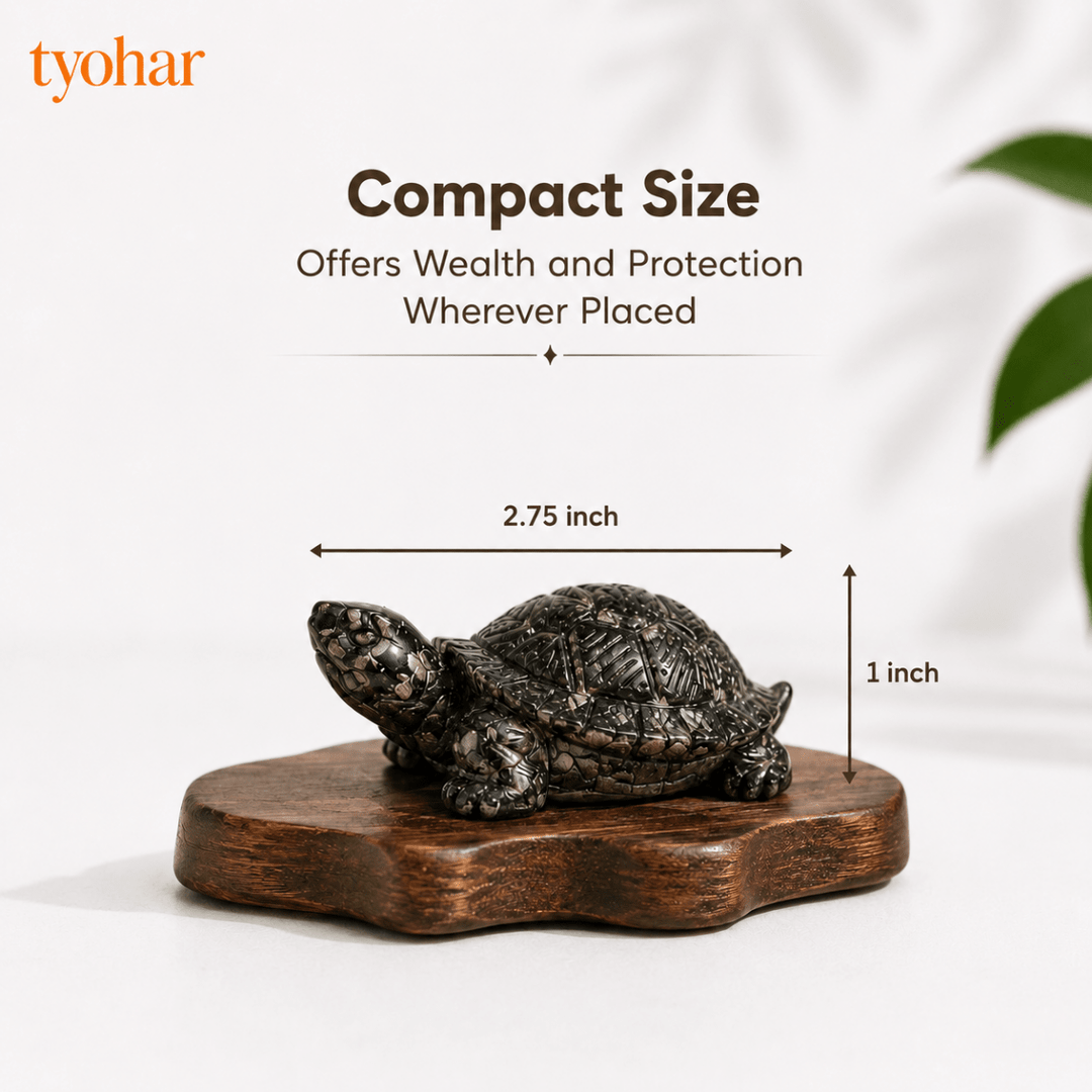 Raw Pyrite Tortoise For Vastu, Feng Shui & Prosperity - Tyohar Store