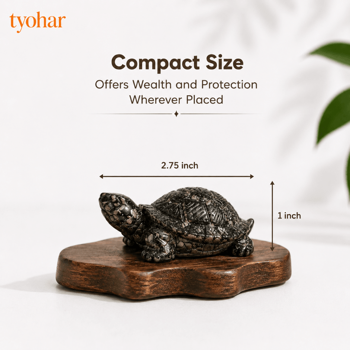 Raw Pyrite Tortoise For Vastu, Feng Shui & Prosperity - Tyohar Store