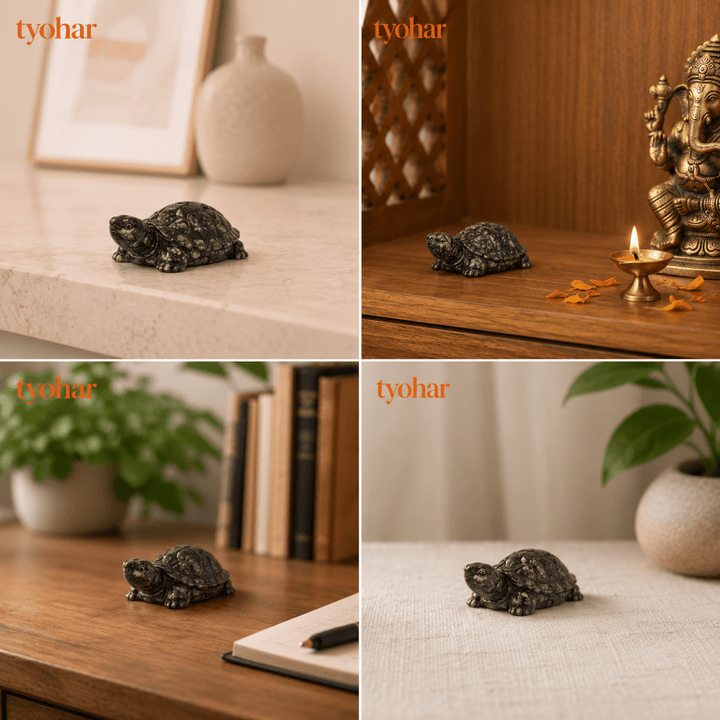Raw Pyrite Tortoise For Vastu, Feng Shui & Prosperity - Tyohar Store