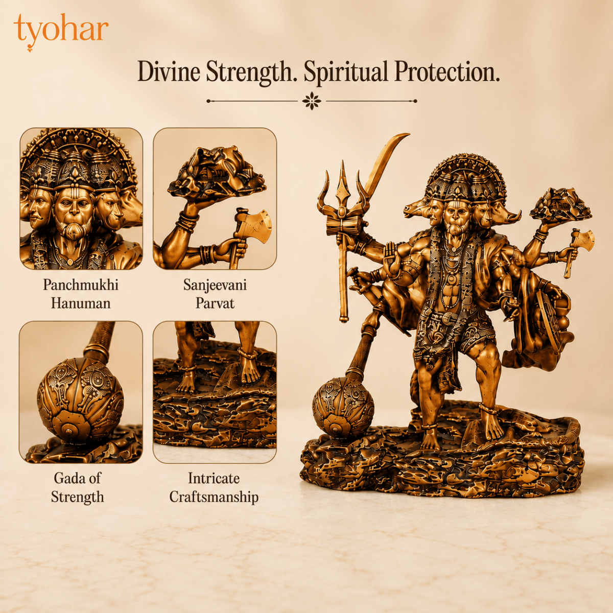 Divine Car Dashboard Idol - Marble Dust Coated - Tyohar Store