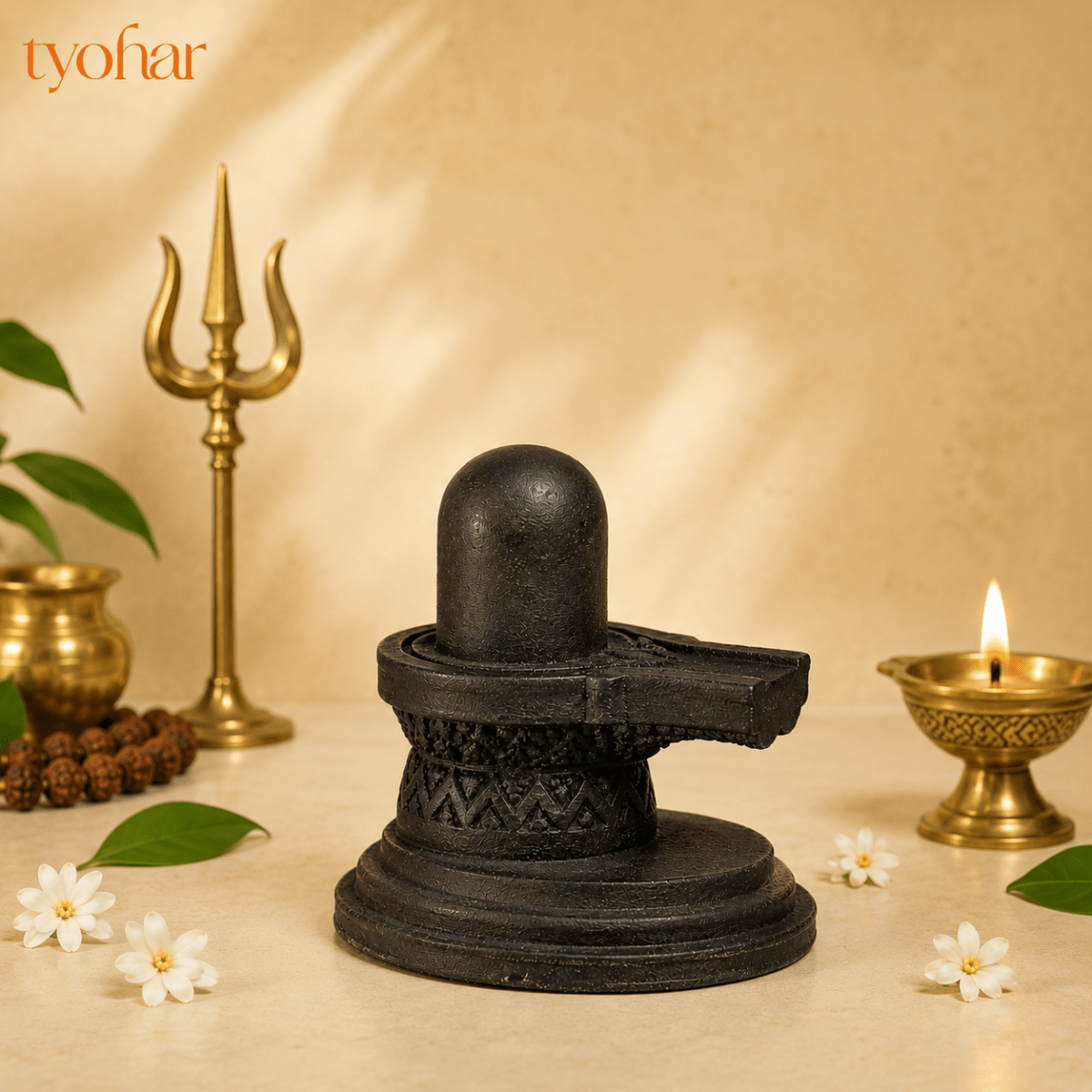 Pyrite Shivling & Nandi | Attract Abundance, Prosperity & Shiv Ji's Blessings - Tyohar Store