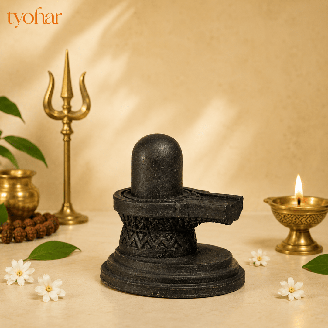 Pyrite Shivling & Nandi | Attract Abundance, Prosperity & Shiv Ji's Blessings - Tyohar Store