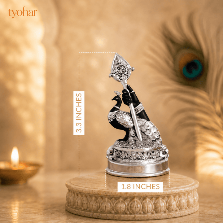 Vel Mayil Murugan Idol (999 Silver Plated) - Tyohar Store