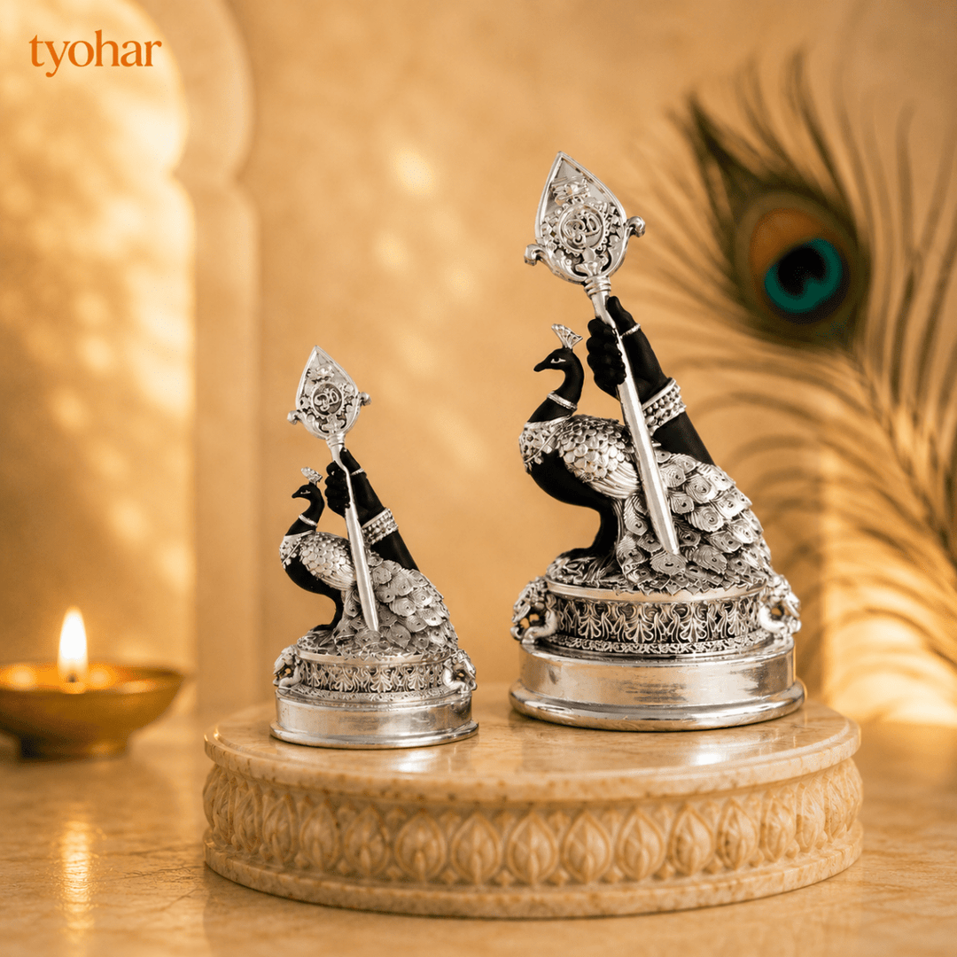 Vel Mayil Murugan Idol (999 Silver Plated) - Tyohar Store