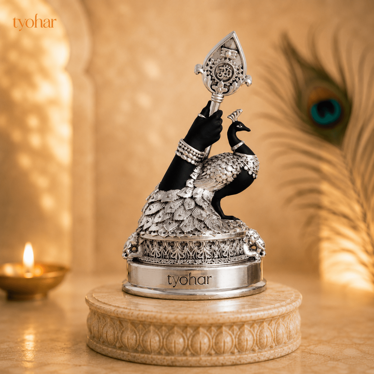 Vel Mayil Murugan Idol (999 Silver Plated) - Tyohar Store