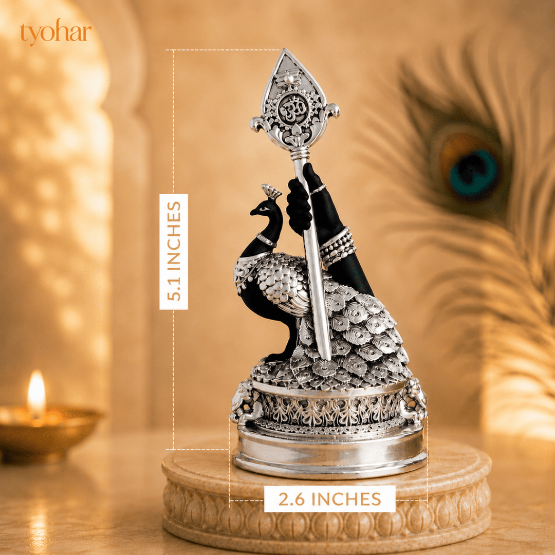 Vel Mayil Murugan Idol (999 Silver Plated) - Tyohar Store