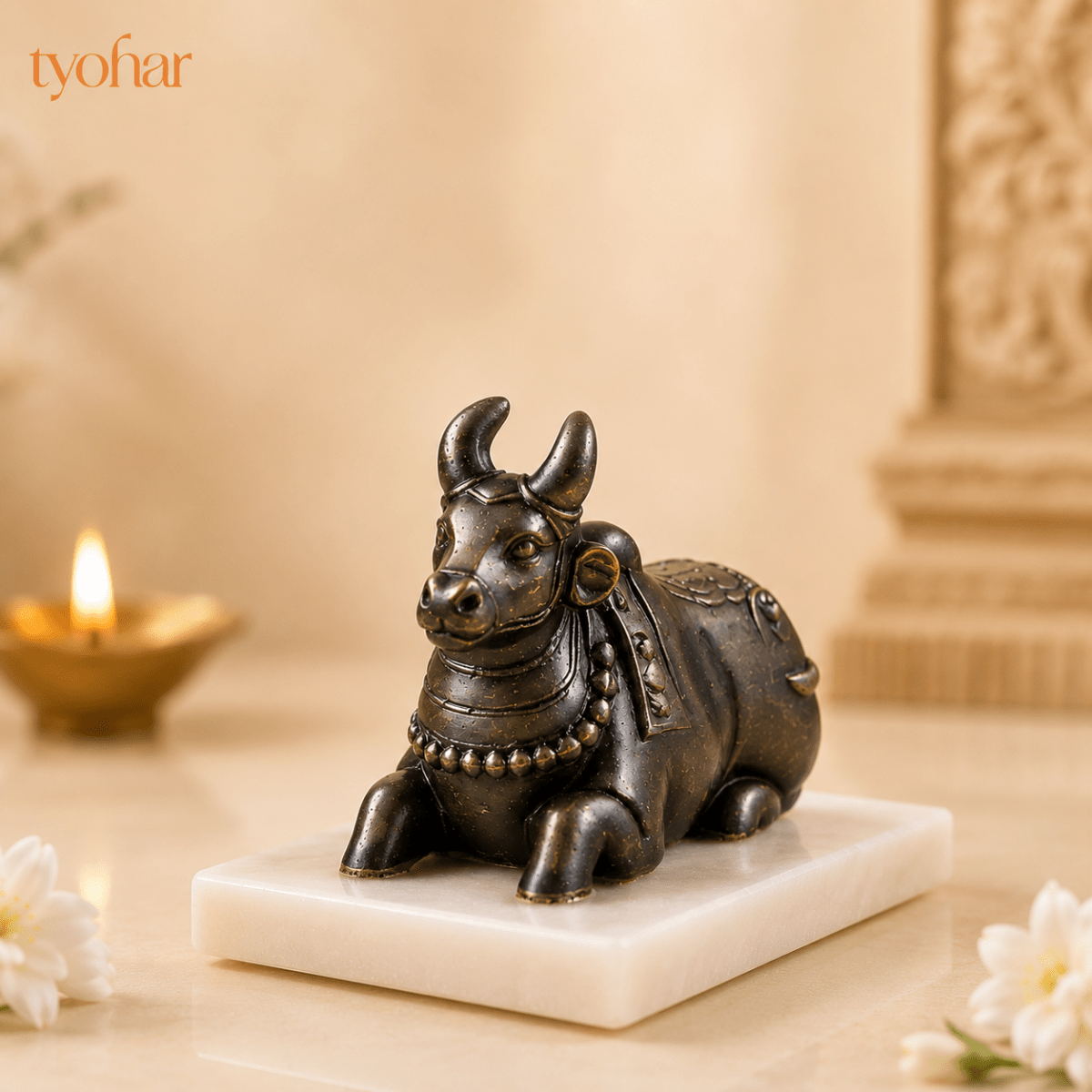 Pyrite Shivling & Nandi | Attract Abundance, Prosperity & Shiv Ji's Blessings - Tyohar Store