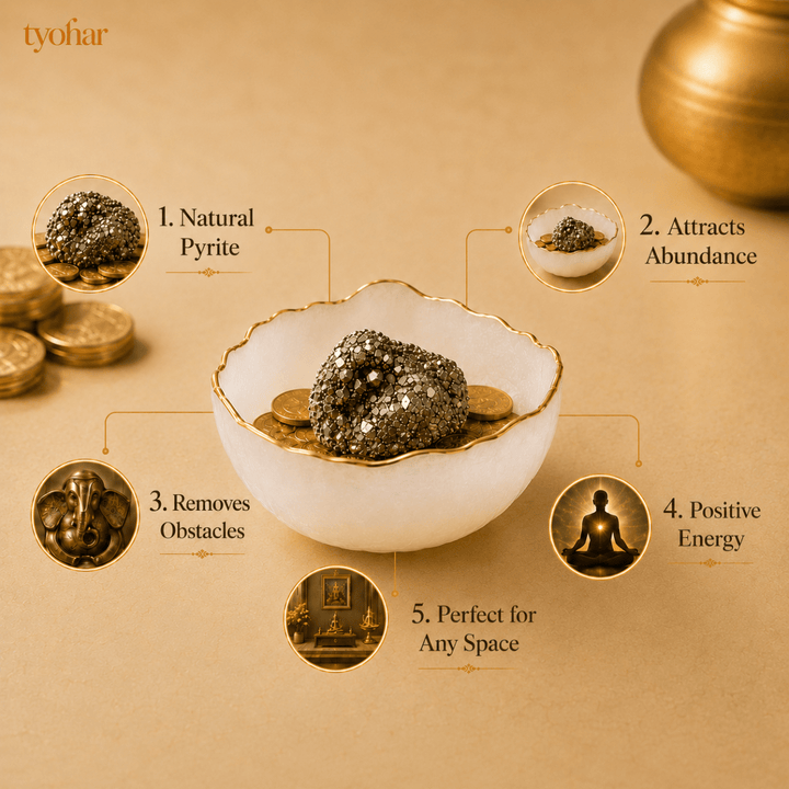 Pure Selenite Money Bowl with Gold Lining - Tyohar Store