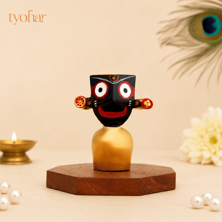 Lord Jagannath, Subhadra, Balabhadra Murti Set | Gold Plated - Tyohar Store