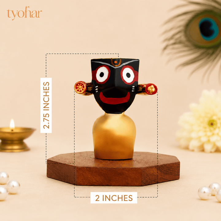 Lord Jagannath, Subhadra, Balabhadra Murti Set | Gold Plated - Tyohar Store