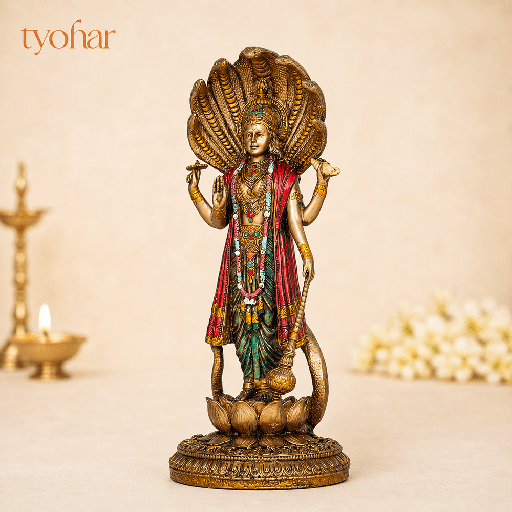 Shree Vishnu Vigraha Antique Idol [12 Inch] - Tyohar Store
