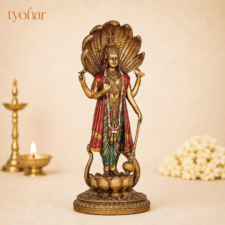 Shree Vishnu Vigraha Antique Idol [12 Inch] - Tyohar Store