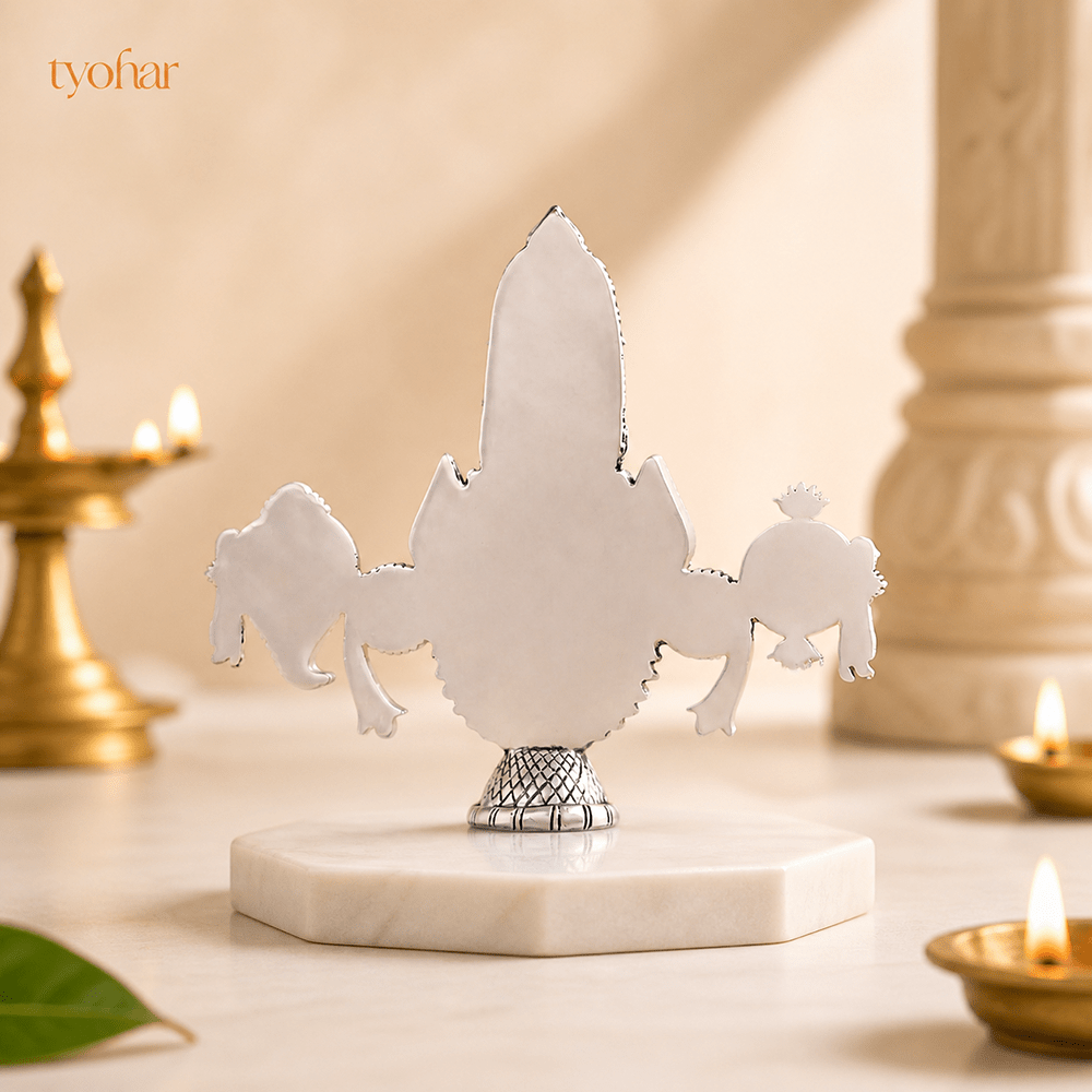Sri Balaji Face Idol | Pure Silver Plated - Tyohar Store