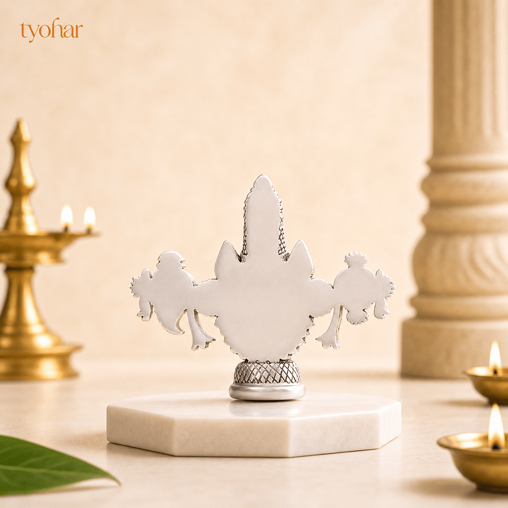 Sri Balaji Face Idol | Pure Silver Plated - Tyohar Store