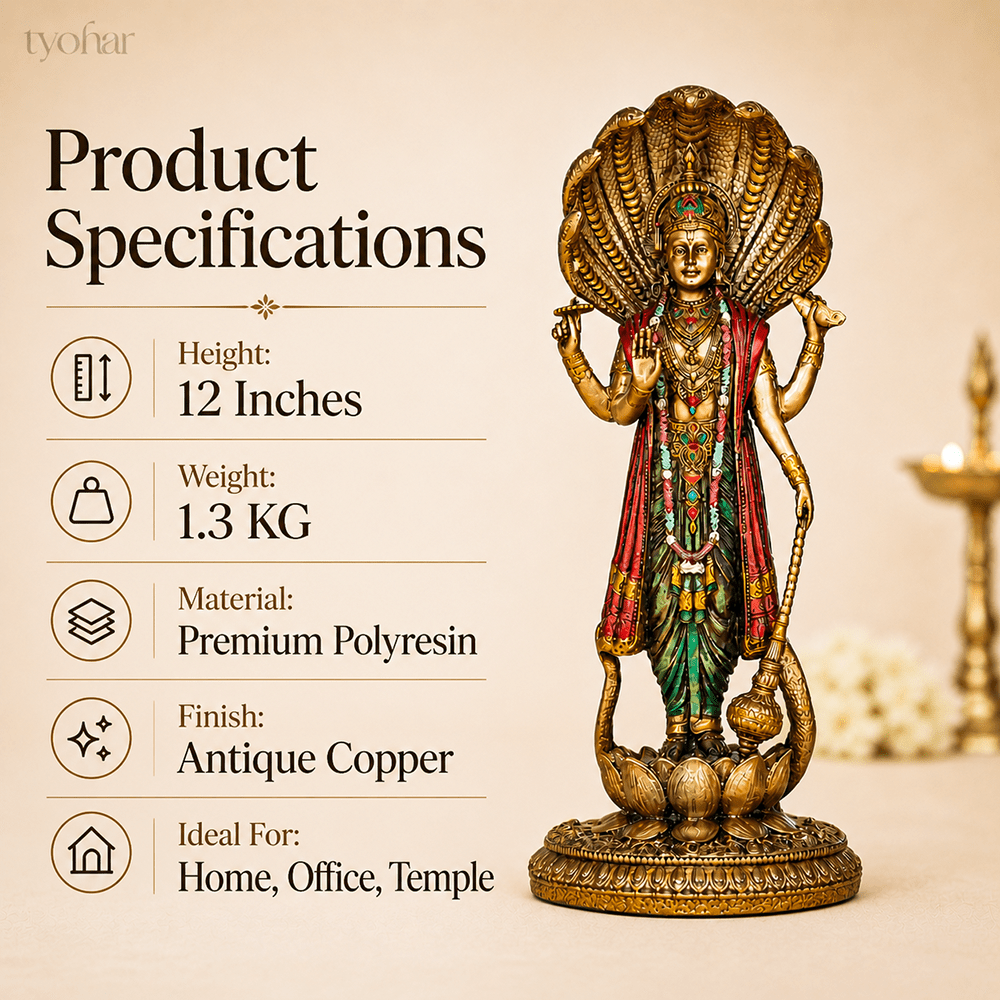 Shree Vishnu Vigraha Antique Idol [12 Inch] - Tyohar Store