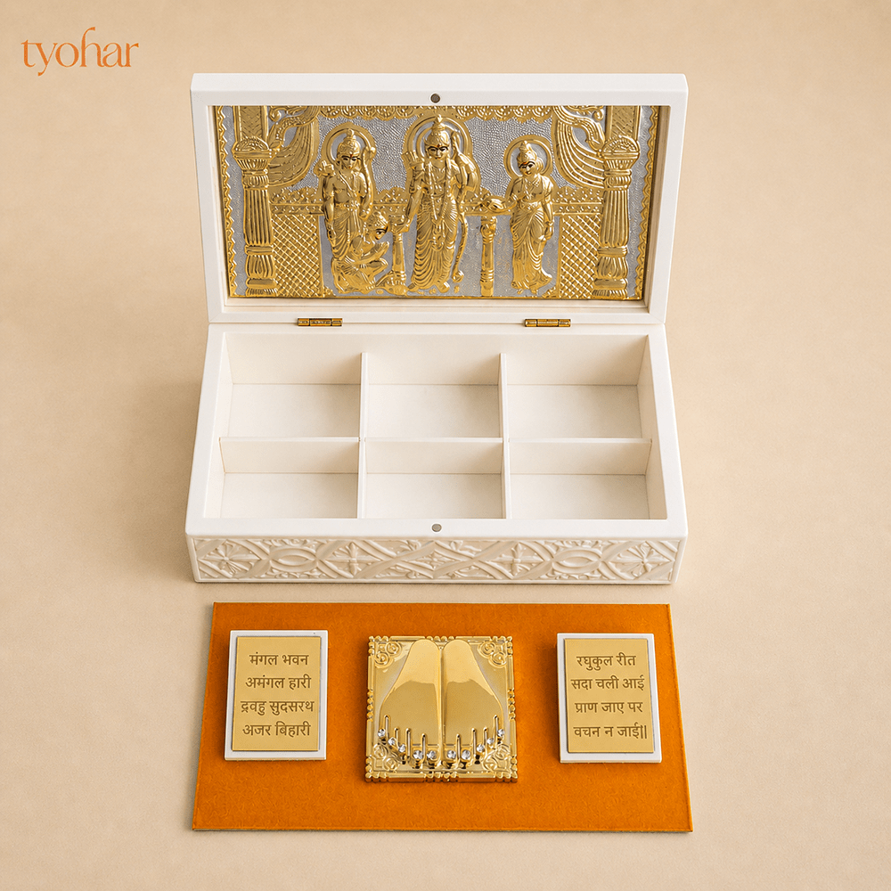 Shree Ram Darbar Pocket Temple | Pure Gold Plated - Tyohar Store