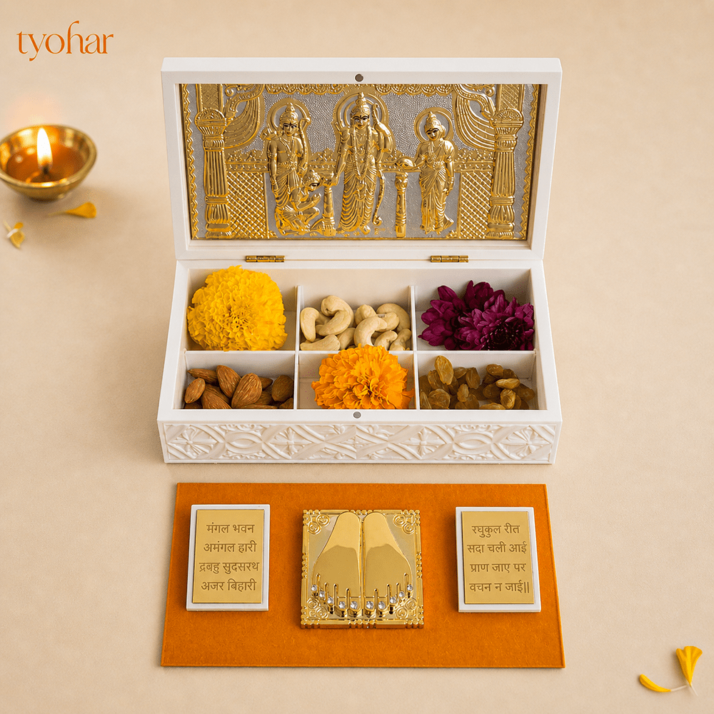 Shree Ram Darbar Pocket Temple | Pure Gold Plated - Tyohar Store