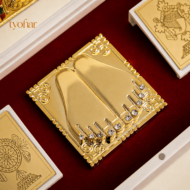 Sri Balaji Divine Trio Pocket Temple | Pure Gold Plated - Tyohar Store