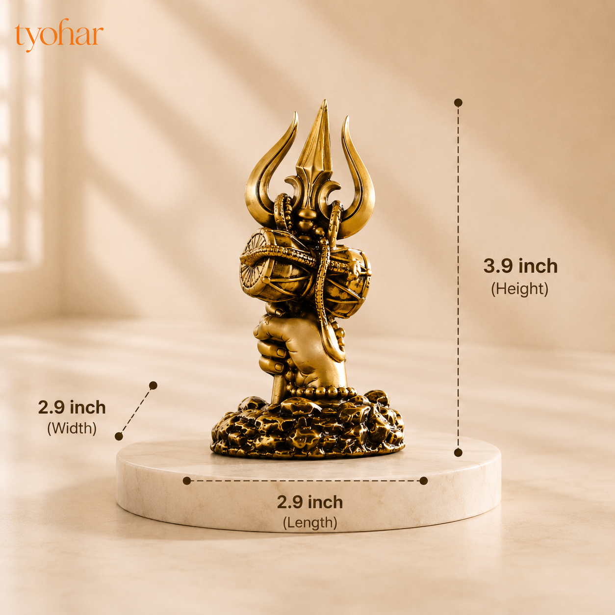 Divine Car Dashboard Idol - Marble Dust Coated