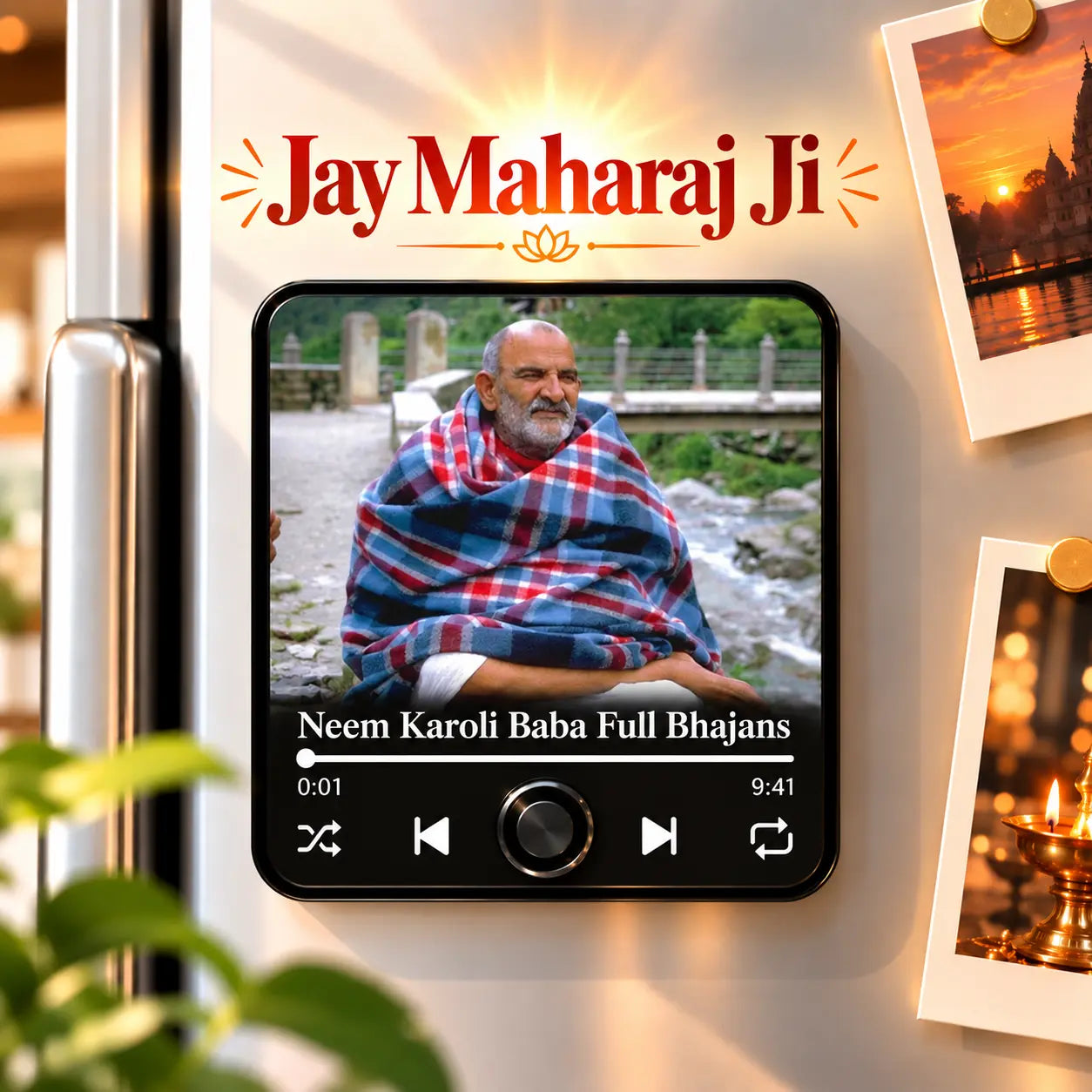 Bhajan Player Fridge Magnet (Customisable)