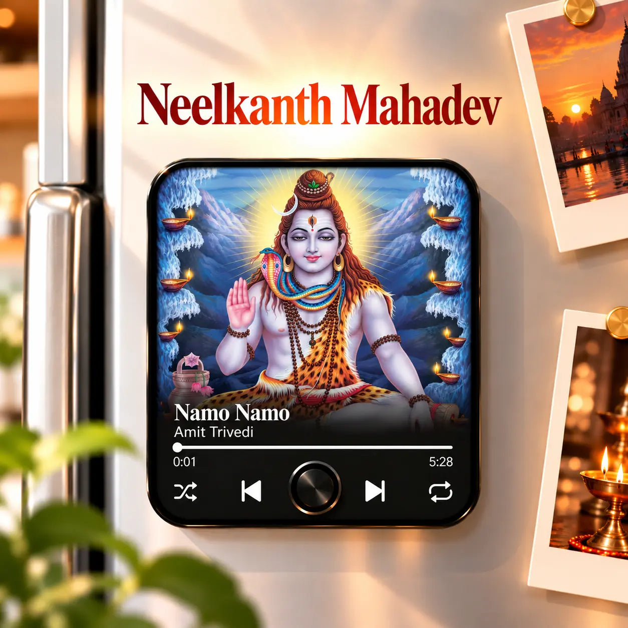 Bhajan Player Fridge Magnet (Customisable)