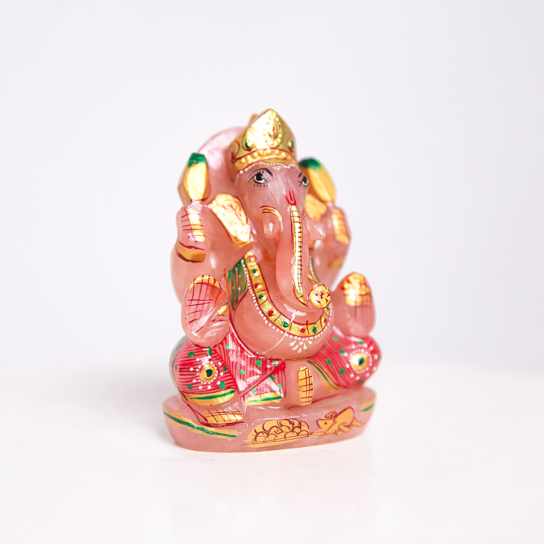 Rose Quartz Ganesha