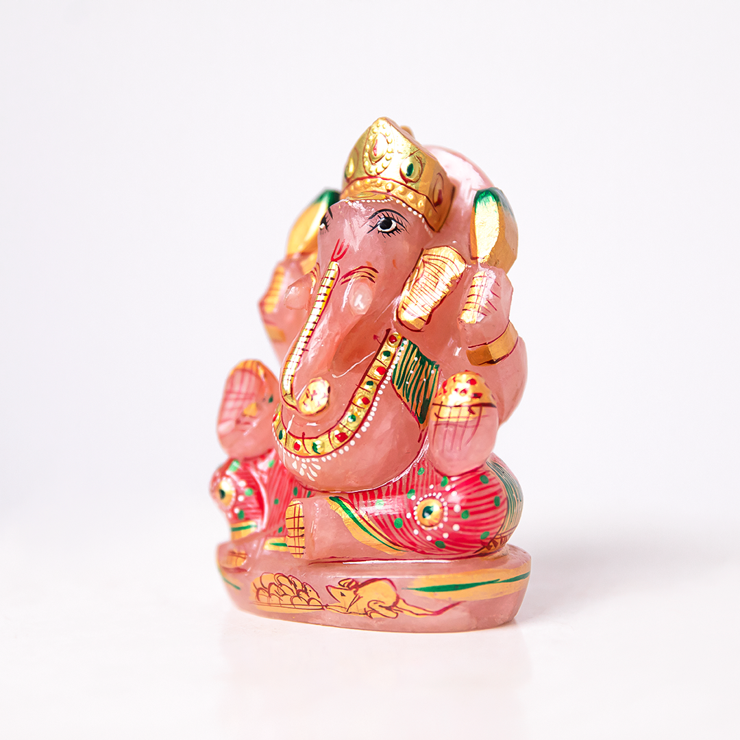 Rose Quartz Ganesha