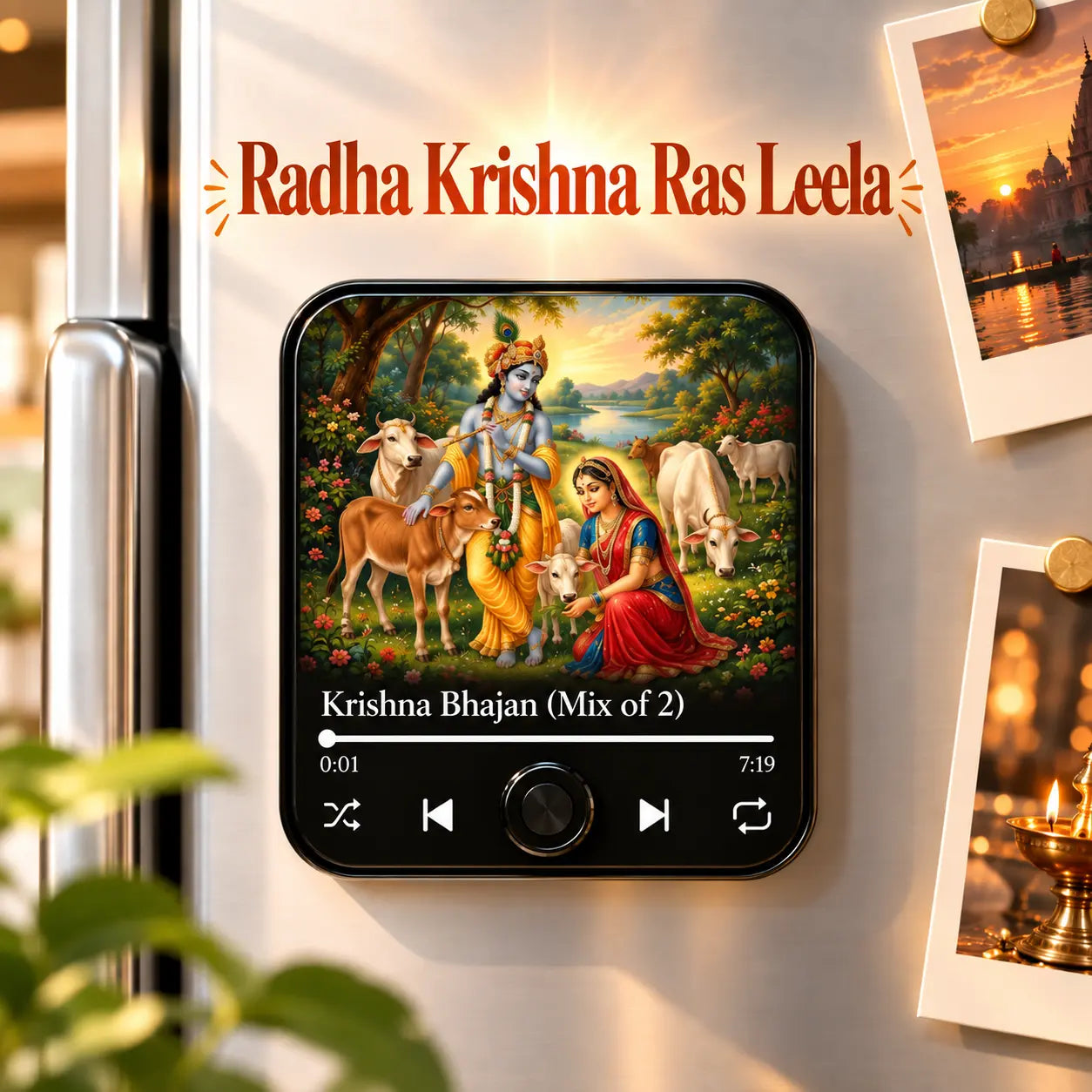 Bhajan Player Fridge Magnet (Customisable)