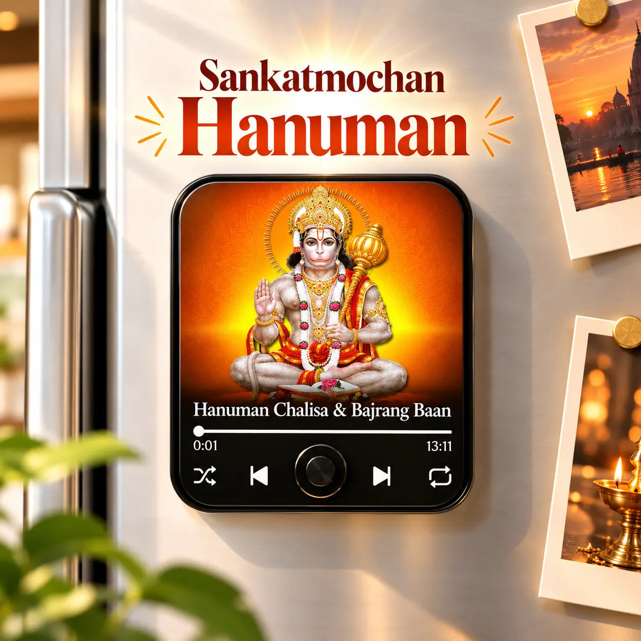 Bhajan Player Fridge Magnet (Customisable)