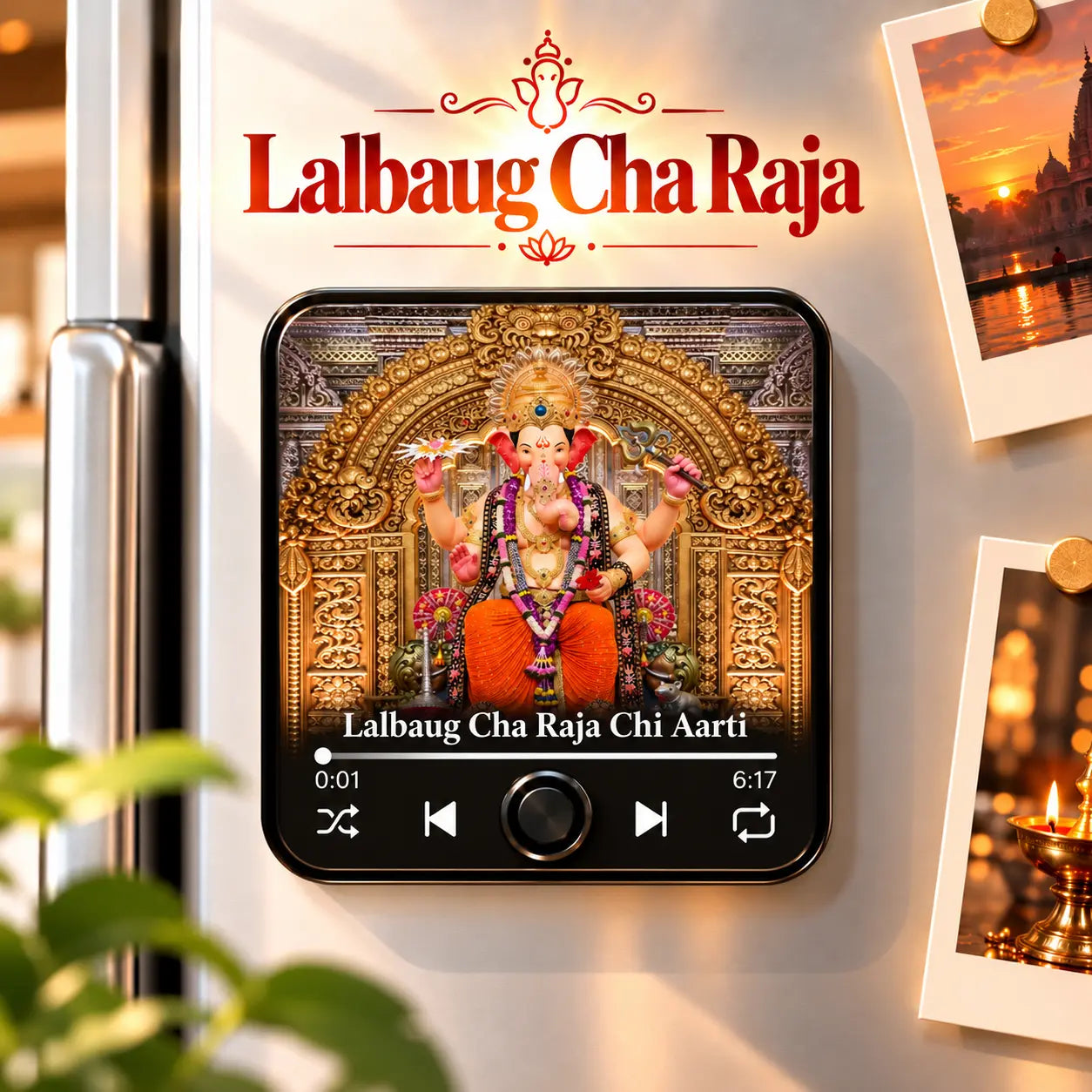 Bhajan Player Fridge Magnet (Customisable)