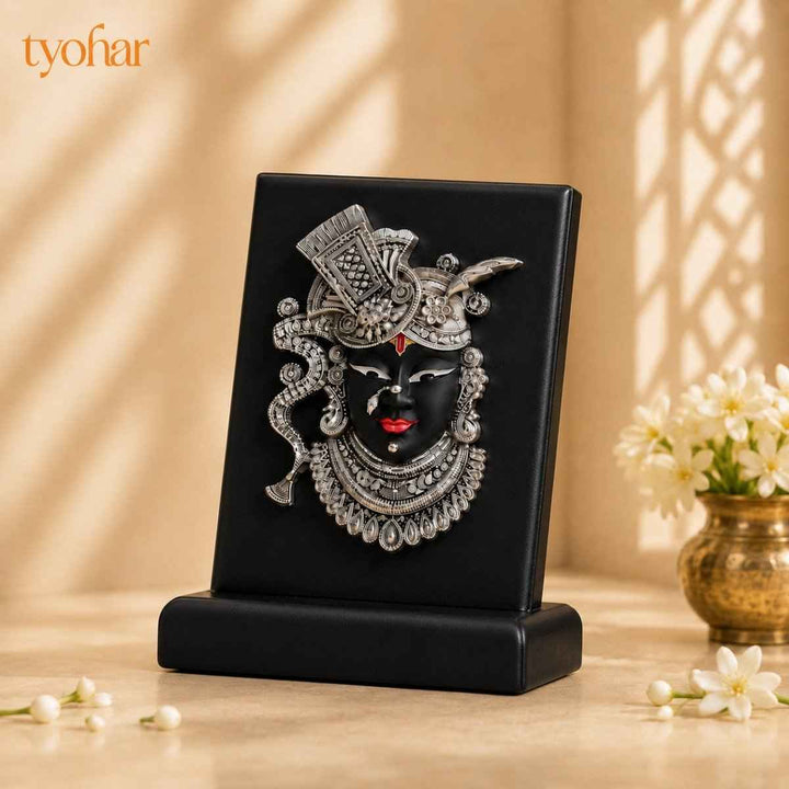 Shreenathji Mukharvind & Radha Krishna 3D Frame | 999 Silver Plated
