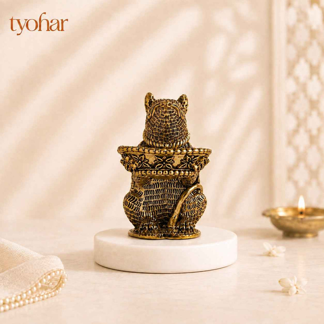 Mushak Raj Diya | Pure Brass, Best For Pooja
