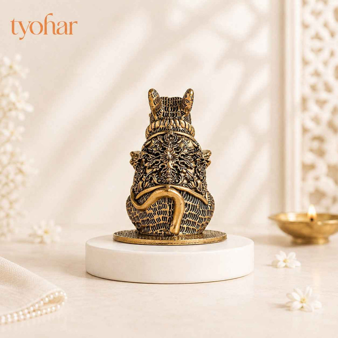 Mushak Raj Diya | Pure Brass, Best For Pooja
